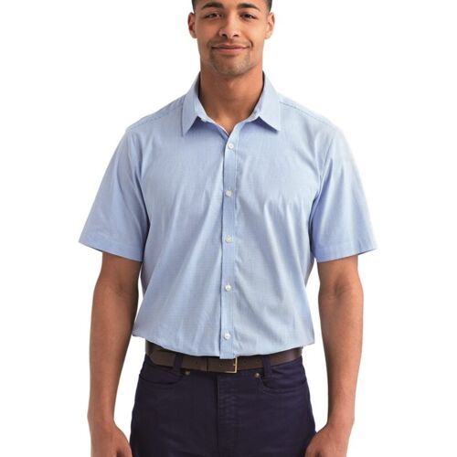 Men's Microcheck Gingham Cotton Shirt Thumbnail