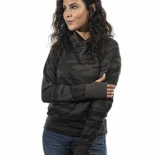 Women's Enzyme-Washed French Terry Hooded Sweatshirt Thumbnail