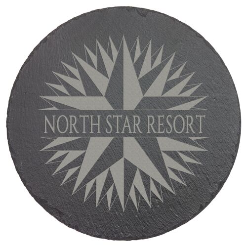 9 3/4" Round Slate Decor with Foam Pads Thumbnail